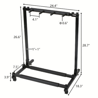Versatile Rack - Style Stand: Accommodates Multiple Guitars And Basses with Ease Clearance Christmas Gifts