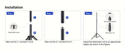 Portable Tripod Microphone Boom Stand with Clip and Carrying Bag
