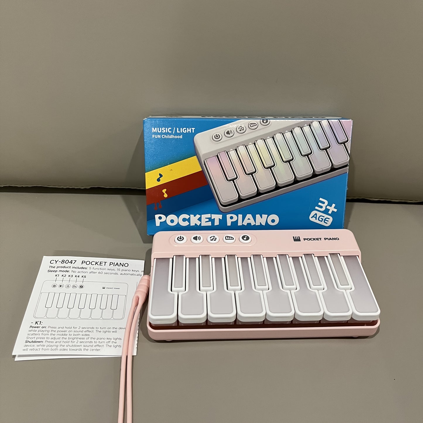 Pocket-Sized Mini Piano Keyboard - Portable 37-Key Electronic Keyboard For Music Practice, Stress Relief & Everyday Entertainment, Built-in Speaker, Perfect Travel Companion