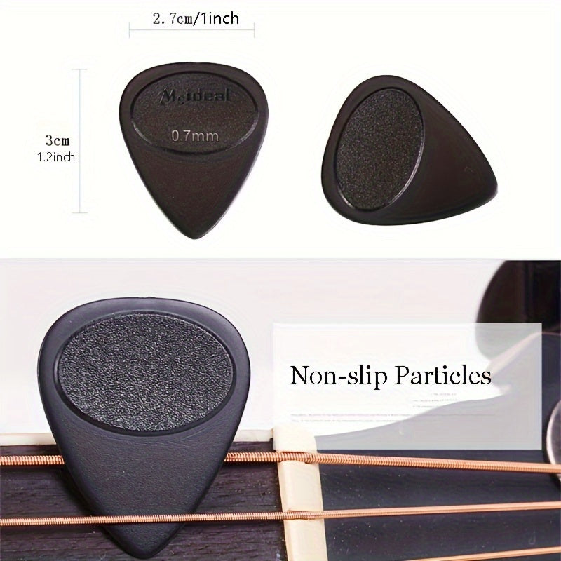 20pcs Non-slip Guitar Picks Acoustic Electric Bass Plectrum Mediator -0.7mm Thickness -Fast Picking Guitar Accessories