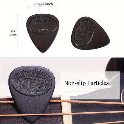 20pcs Non-slip Guitar Picks Acoustic Electric Bass Plectrum Mediator -0.7mm Thickness -Fast Picking Guitar Accessories