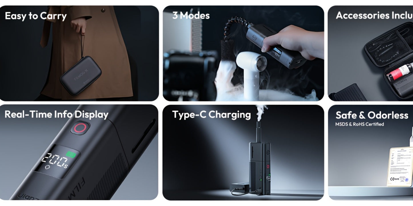 Stage Fog Machine, USB-C, Adjustable, Ulanzi, FILMOG for Stage and Party Lighting