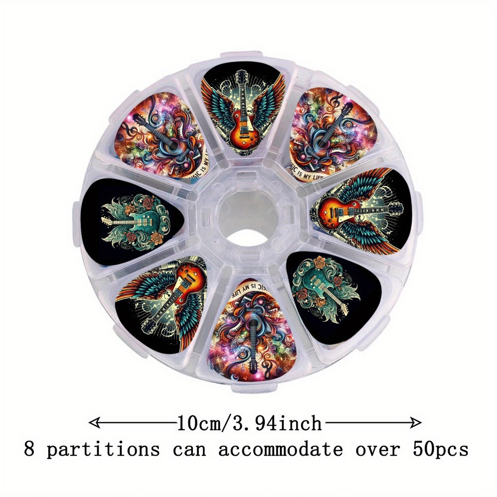 Guitar Pick Set, 1.0mm, 50pcs, 50pcs/box, Random, Band for Practice and Performance