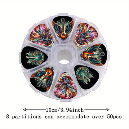 Guitar Pick Set, 1.0mm, 50pcs, 50pcs/box, Random, Band for Practice and Performance