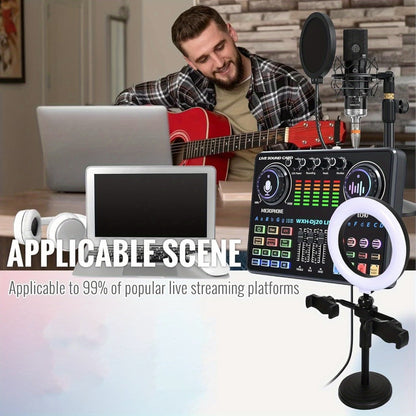 USB Audio Interface, Bluetooth, Wireless, Podcast, Equipment for Recording and Streaming