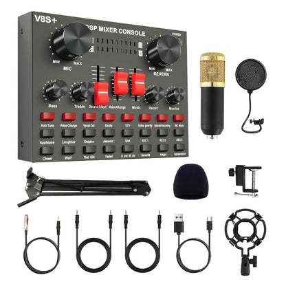 Audio Mixer, Portable, Condenser, Recording, Kit for Live Sound