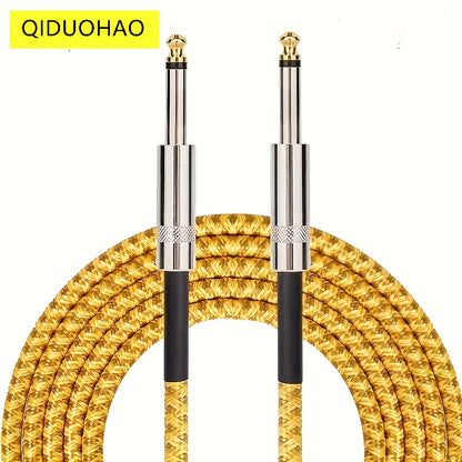 Premium Noise-Reducing Guitar Cable Featuring Male Connectors on Both Ends, Offered in Lengths of 59.06inch, 118.11inch, And 236.22inch for Connecting Electric Bass And Acoustic Guitars