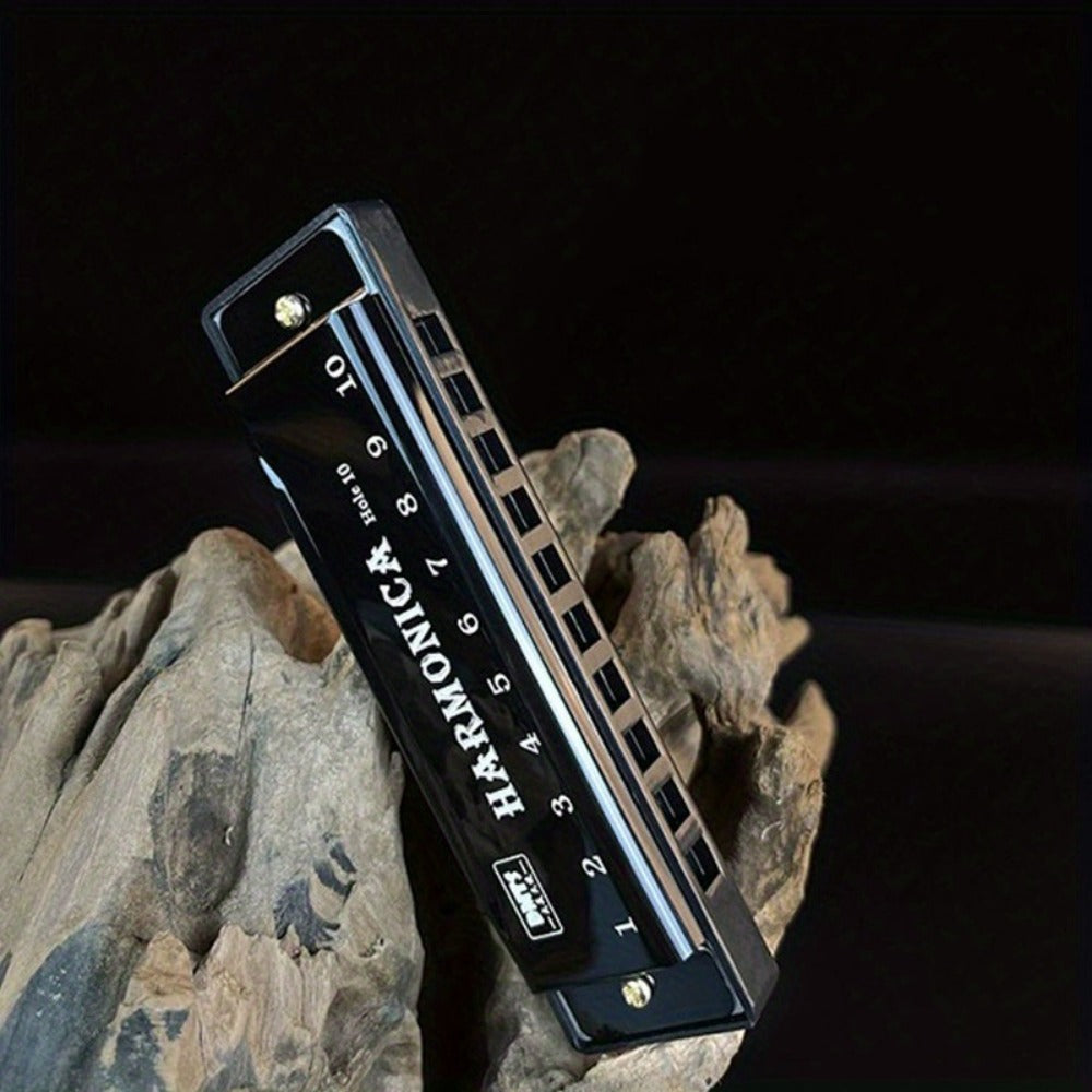 Blues Harmonica, Golden, Professional, Hole, C-Key for Blues Practice