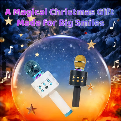 6-in-1 Wireless Karaoke Microphone Speaker with LED Lights and TWS