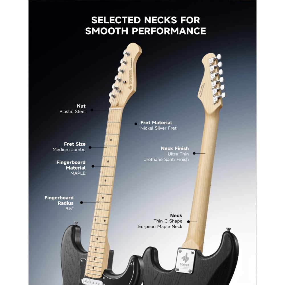 DST-80 Full Size Electric Guitar Kit with SSS Pickups and Amplifier