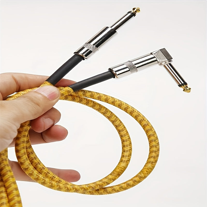 [High-Fidelity Guitar Cable] Noise-Canceling High-Fidelity Guitar Cable | Male-to-Male Connectors for Electric Bass and Acoustic Guitar - Available in 150cm, 300cm, 600cm Lengths