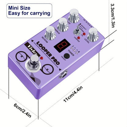 Guitar Effects Pedal, Looper Pro, True Bypass, Looper, Pro for Electric Guitar Or Bass
