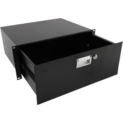 2U Rack Mount Drawer, Locking Storage for 19-Inch AV, Network and DJ Racks