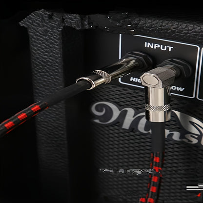 [High-Fidelity Guitar Cable] Noise-Canceling High-Fidelity Guitar Cable | Male-to-Male Connectors for Electric Bass and Acoustic Guitar - Available in 150cm, 300cm, 600cm Lengths