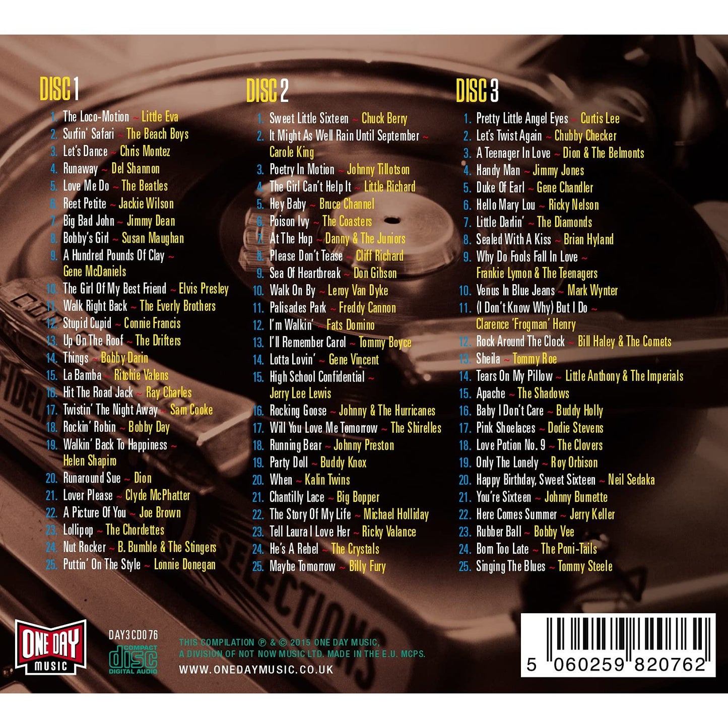 3CD Ultimate Jukebox Hits Of The '50s & '60s