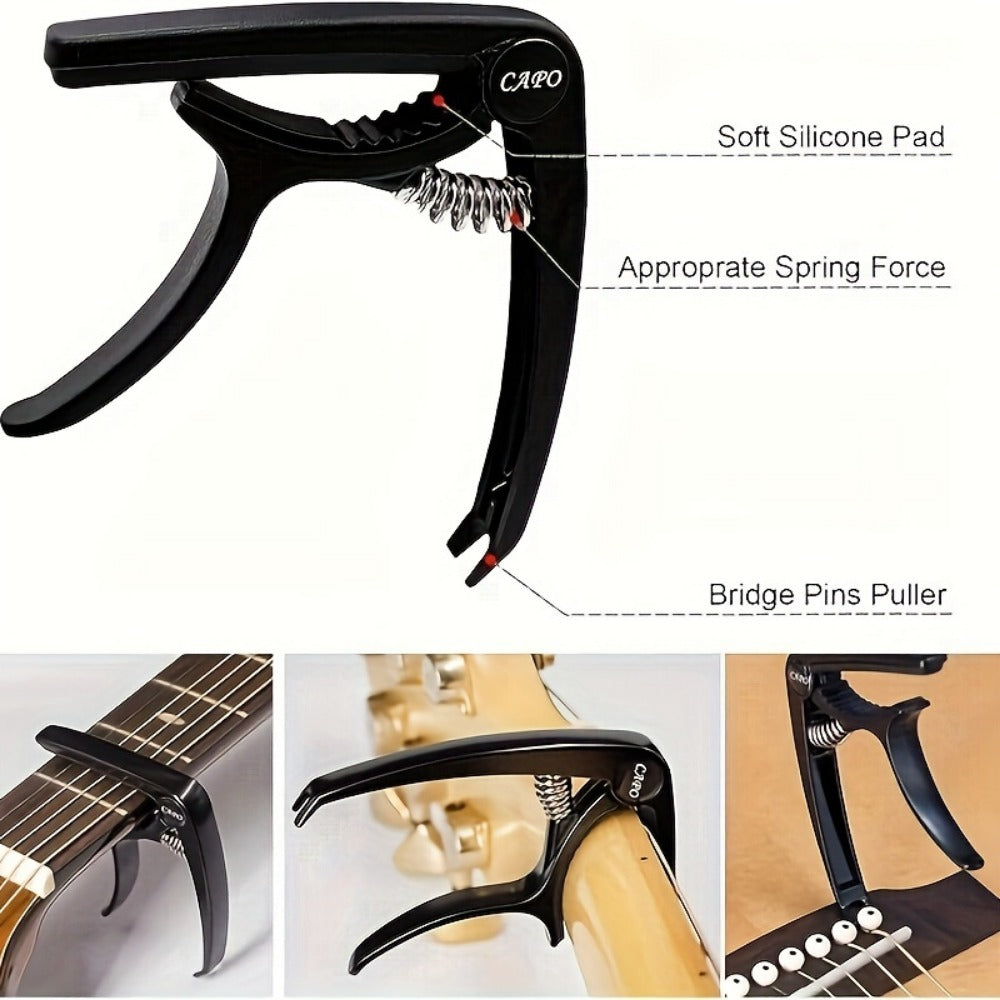 48-Piece Acoustic Guitar Accessory Kit with Strings, Capo and Picks