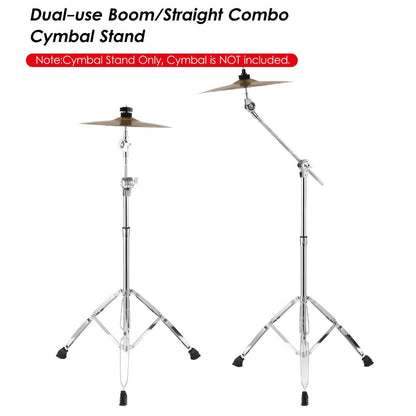 Adjustable Tambourine Stand, Upright and Boom Combo for 14 to 20-Inch Drums