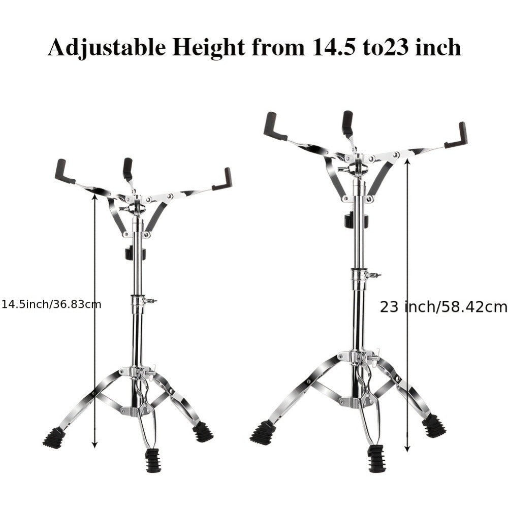 Adjustable Snare Drum Stand Set for 10 to 14-Inch Drums and Practice Pads