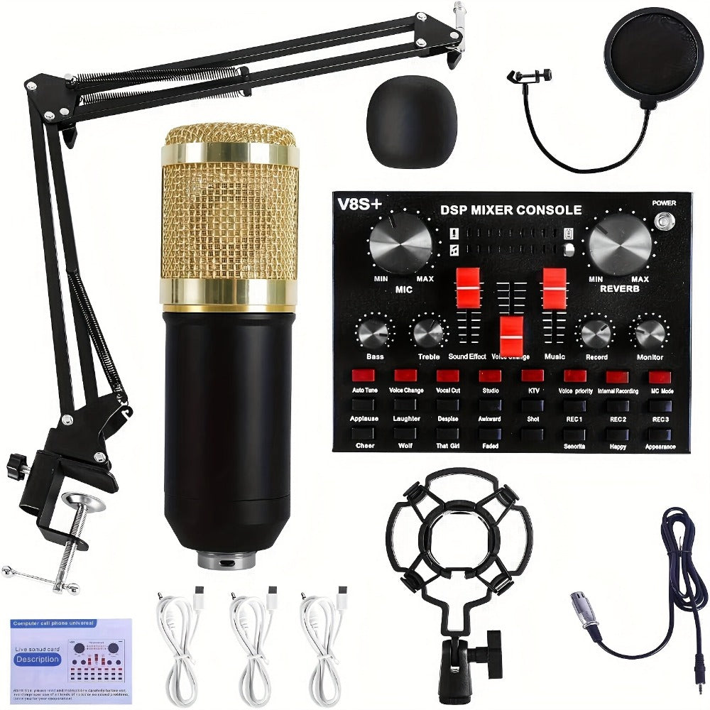USB Audio Interface, 5V, Wireless, USB-C, Podcast, Microphone for Recording and Streaming