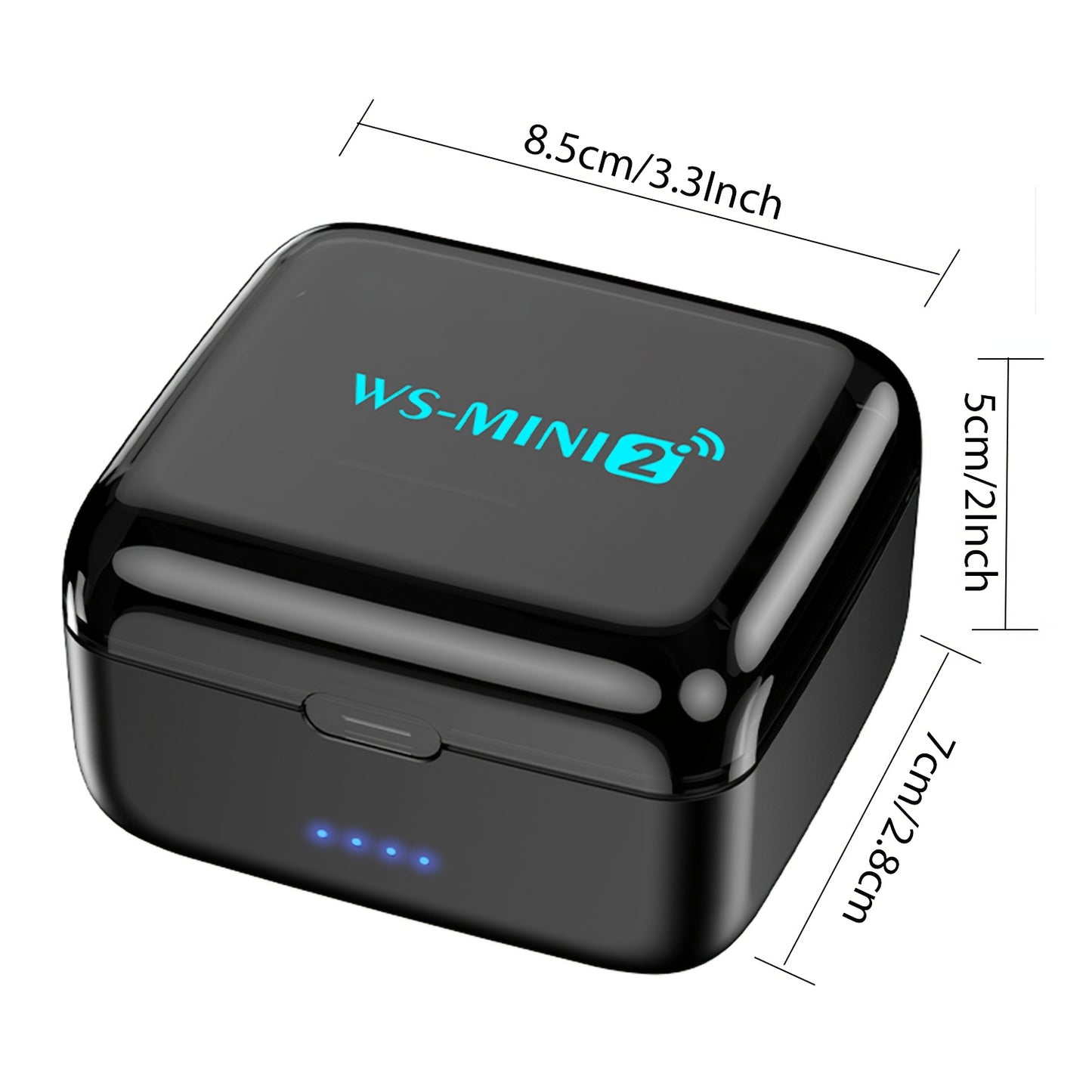 TYPC-C 2. 4G Wireless Transmitter Receiver System, Black, USB Charging, 5V, Plastic, with 6. 35mm and 3. 5mm Audio Jack, LED Battery Display, Auto Power Off, 20Hrs Long Battery Life, for Electric Guitar, Bass, Other Electronic Instruments