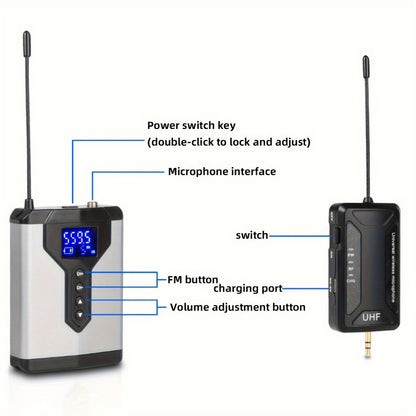 Audio Mixer, Rechargeable, Wireless, DEPUSHENG, Lavalier for Live Sound