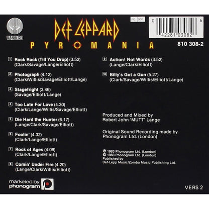 Music CD, Def, Leppard, Pyromania for Music Listening and Collecting