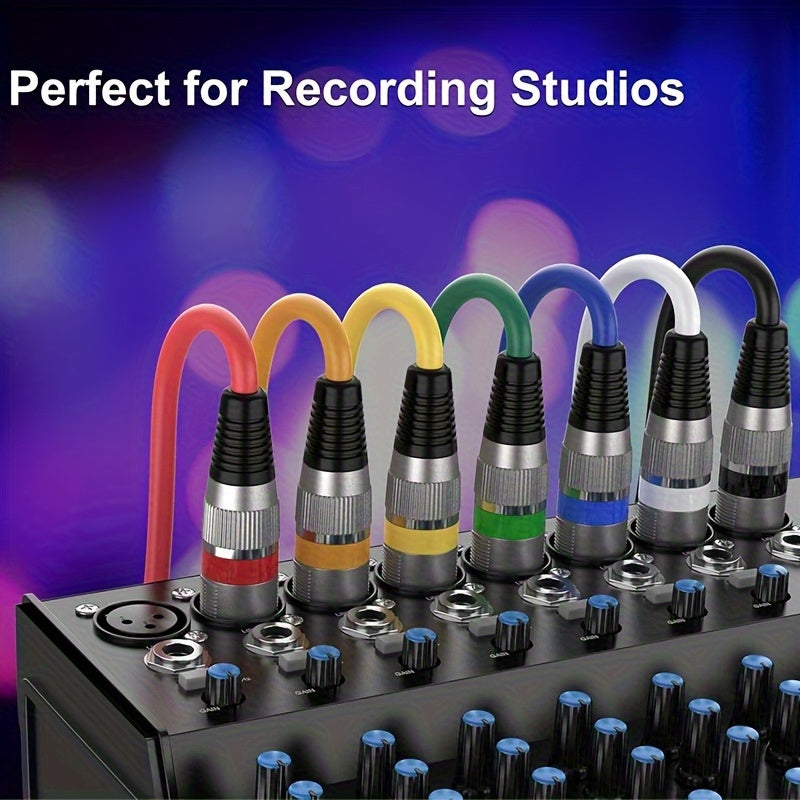4-Pack QIDUOHAO High-Quality Microphone Cables, 6 Inch, 10 Inch, 15 Inch, 30 Inch, 50 Inch Sizes, Professional Equipment, High-Quality XLR Cable - XLR-A Male to C Male Microphone Stage Jumper, Model, Graduation Season, Father's Day, Birthday Gift