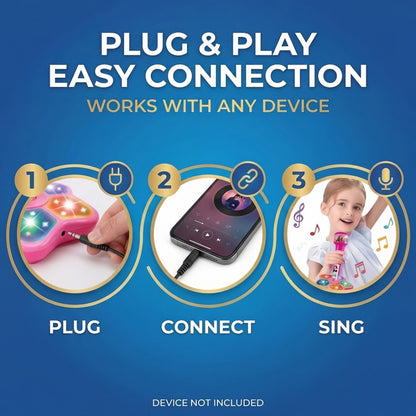 Toy Microphone with Stand, Lightweight Amplified Singing Toy for Kids