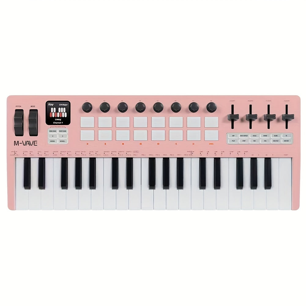 M-VAVE SMK37PRO Professional MIDI Keyboard, 37-Key Wireless Wireless Music Arrangement And Production Synthesizer