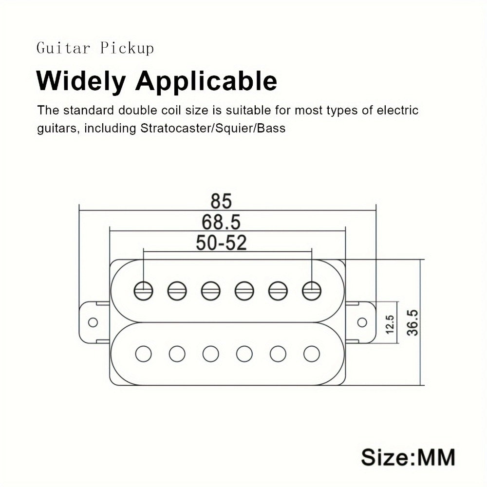 Guitar Replacement Part, High-Performance, Black, Humbucker for Guitar Repair