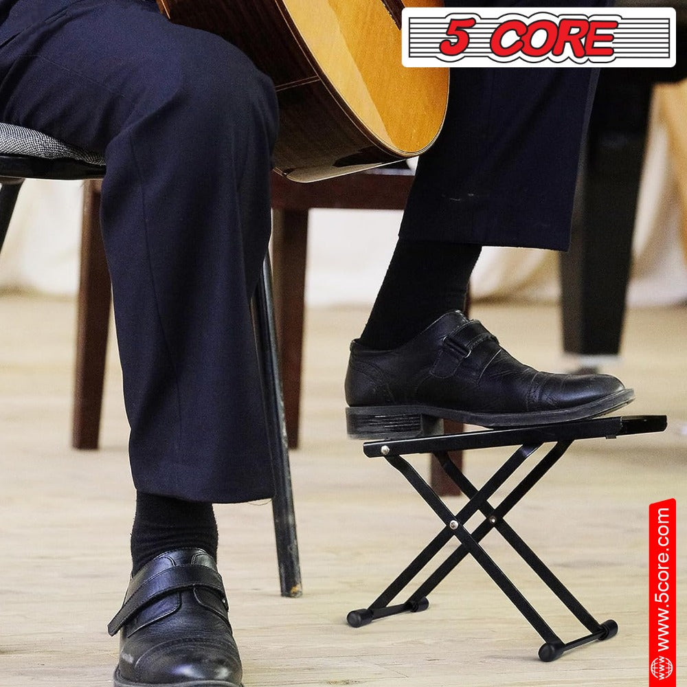 Guitar Footstool, Foldable, Adjustable for Supporting Classical Or Acoustic Guitar Posture