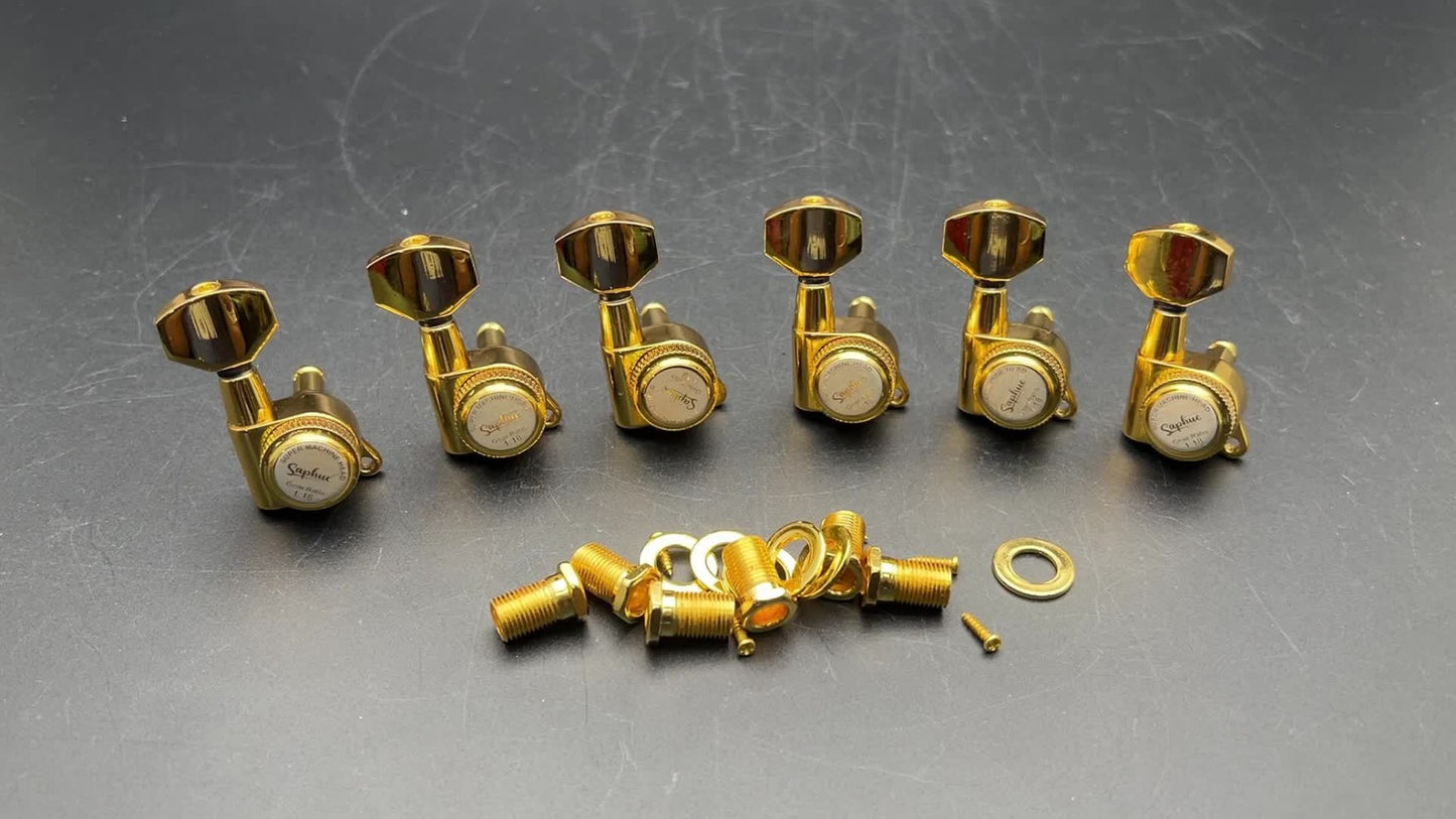 Guitar Tuning Peg Set, 6pcs, 6 pcs, SAPHUE, Premium for Replacing Guitar Tuning Hardware