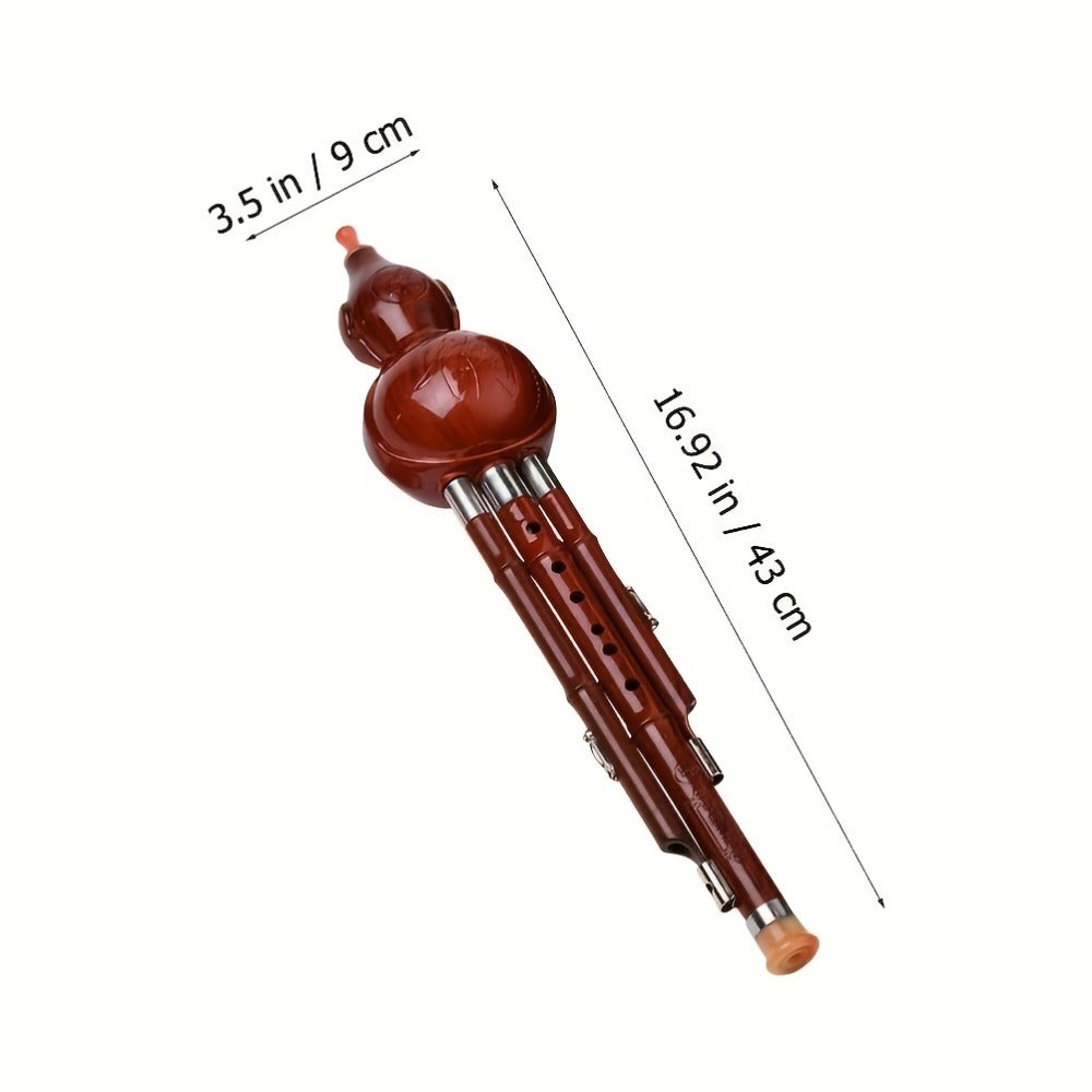Chinese Hulusi Gourd Flute, Portable Beginner Wind Instrument for Practice
