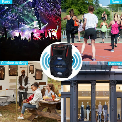 Portable PA Speaker, Remote Control, Wireless, Indoor/Outdoor for Parties and Karaoke