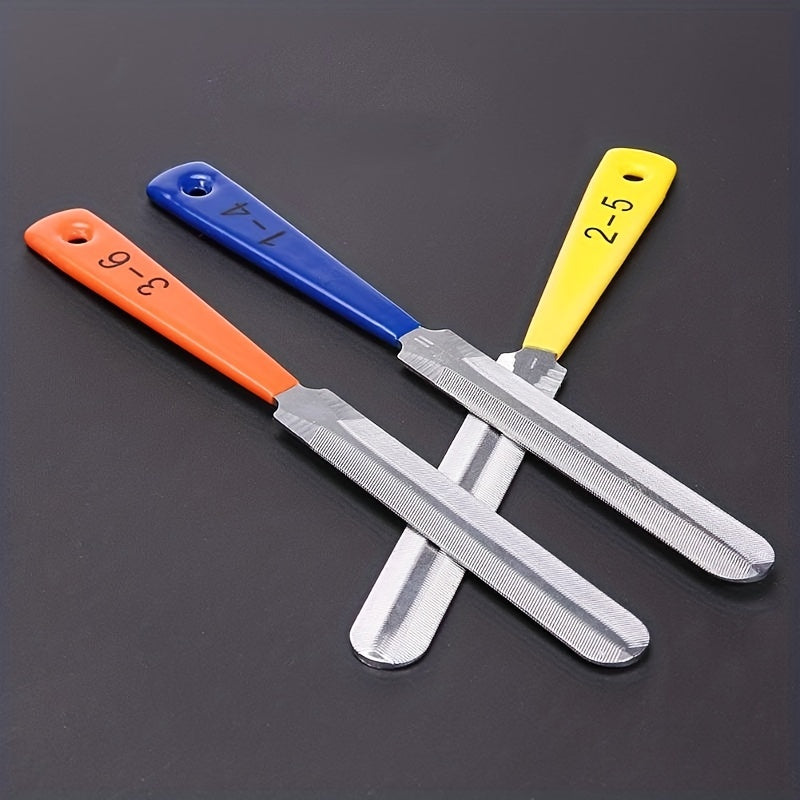 3pcs Complete Set of Portable Guitar Nut Files and Fret Crowning Tools for Stringed Instrument Repair