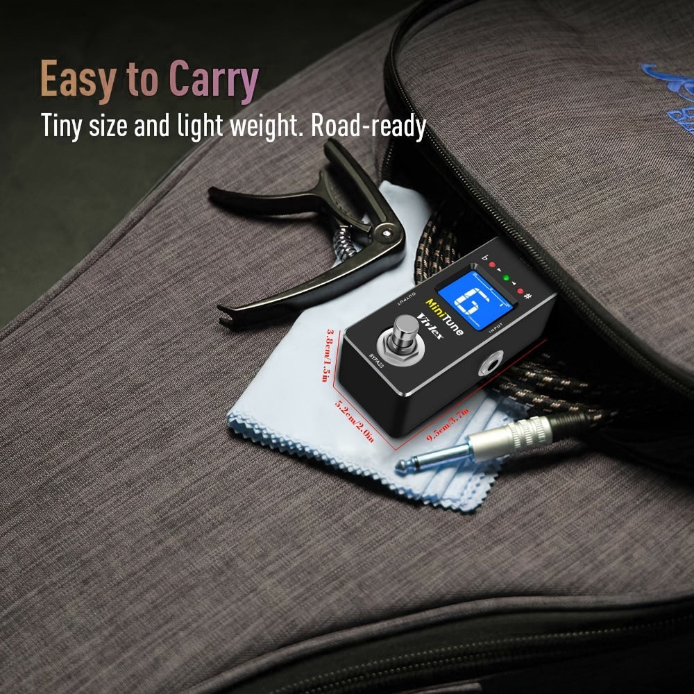 Chromatic Instrument Tuner, True Bypass, Tuner Pedal, Guitar for Guitar and Bass Tuning