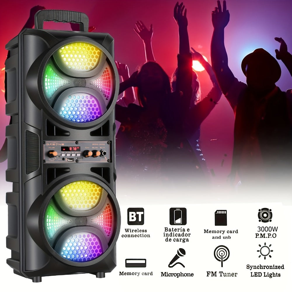 Portable PA Speaker, USB, Wireless, 2500W, System for Parties and Karaoke