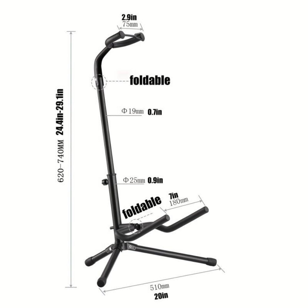 Guitar Stand, Adjustable, Removable, Ergonomic for Holding And Displaying Guitars
