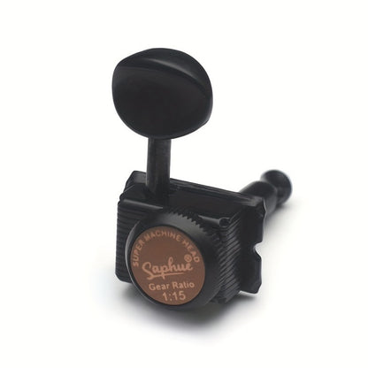 6-Inline Locking Guitar Tuners, 1:15 Ratio, Chrome or Gold Set