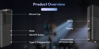 Stage Fog Machine, USB-C, Adjustable, Ulanzi, FILMOG for Stage and Party Lighting