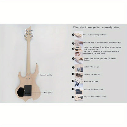 Electric Guitar, DIY, String, Flame for Lessons and Practice