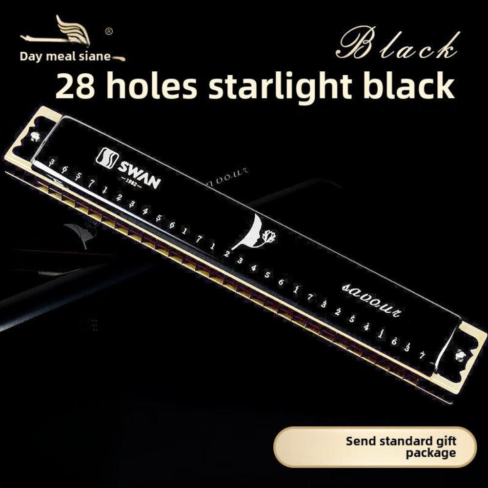 Blues Harmonica, SWAN, 28-Hole, Chromatic for Blues Practice