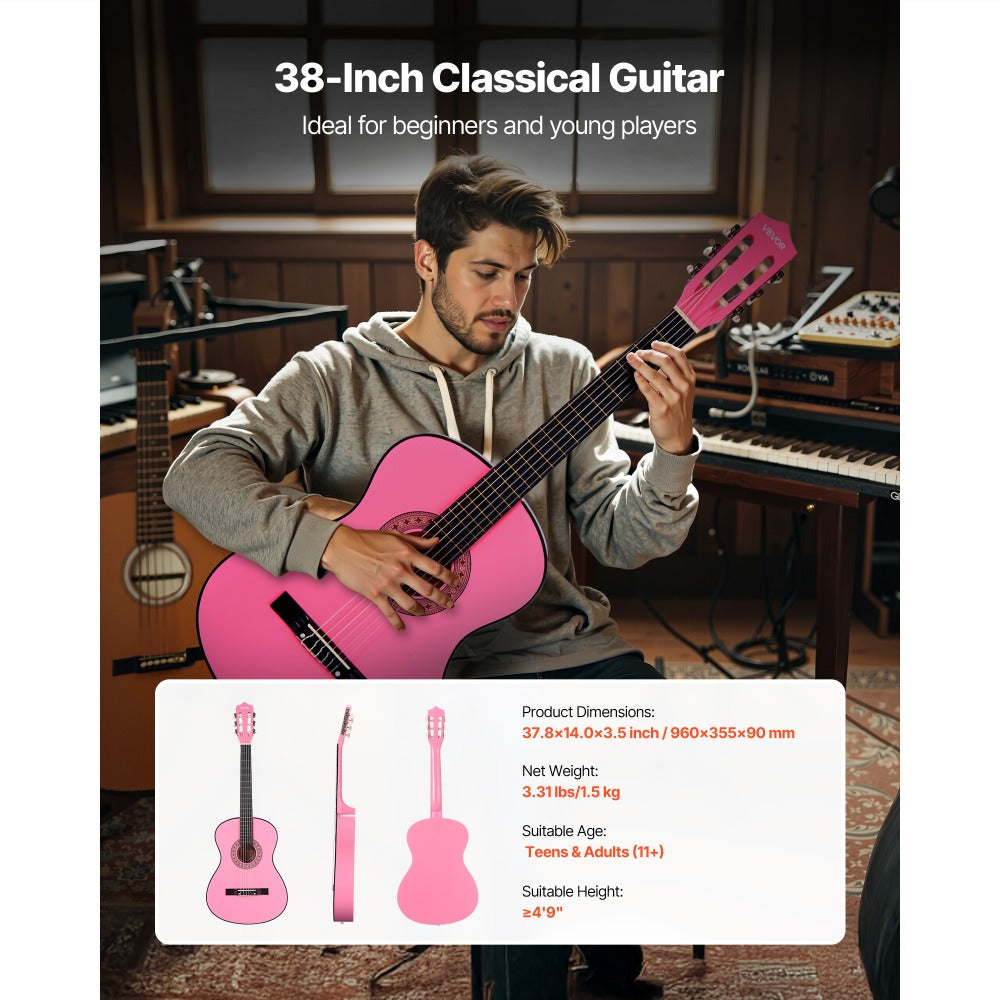 Acoustic Guitar, VEVOR, Classical, Beginner for Lessons and Practice