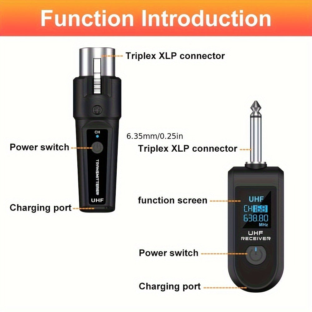 Recording Microphone, 2.4 GHz Wireless, Wireless, DOSLNLYA for Recording and Streaming
