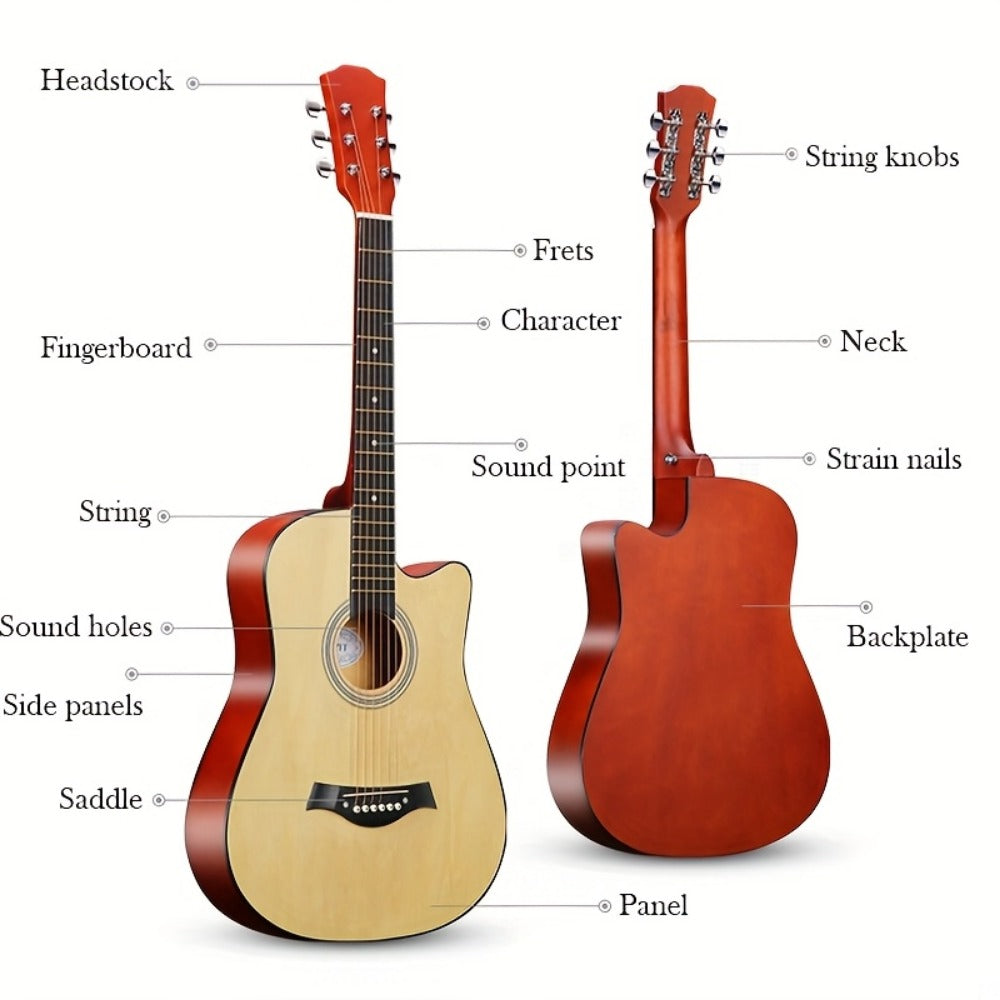 Acoustic Guitar, Complete, 38-Inch, Players for Lessons and Practice