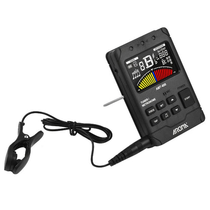 Chromatic Instrument Tuner, USB-C, Rechargeable, 3-In-1 for Guitar and Bass Tuning
