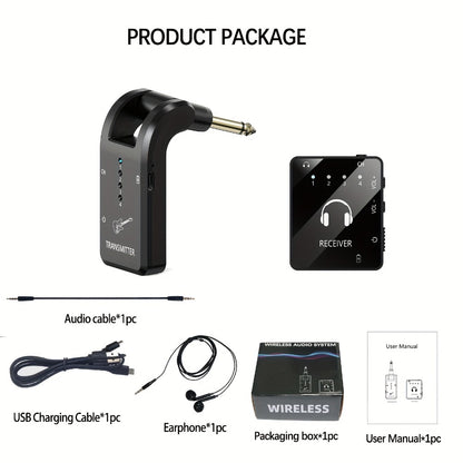 Wireless In-Ear Monitor System, Black, 2.4 GHz Wireless for Personal Monitoring