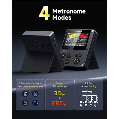Portable Digital Metronome with Four Modes and Rhythm Trainer for Musicians