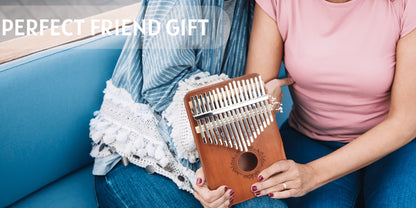 17-Key Kalimba Thumb Piano with Gift Box, Tuning Hammer and Songbook