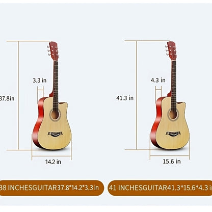 Acoustic Guitar, Portable, 38 Inch, Halloween, Inch, Starter for Lessons and Practice